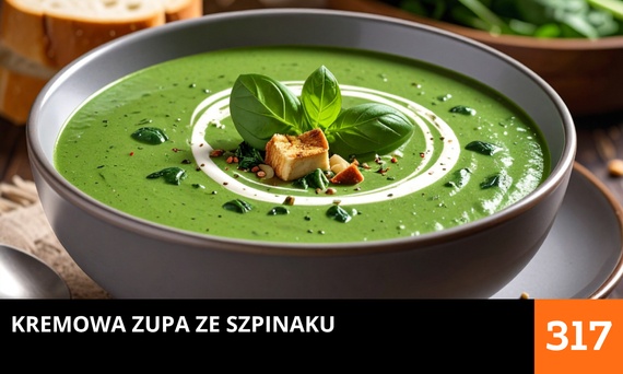 Kremowa zupa ze szpinaku